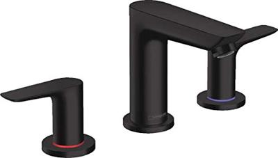 Hansgrohe Wastafelmengkraan Talis E 3-Gats Met Trekwaste Mat Zwart - thumbnail