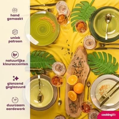 Cookinglife Bekers Delice Groen 350 ml - 6 stuks