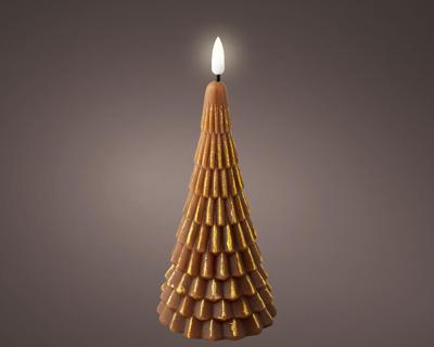 LED kaars d7.9h18.6 cm bruin/wwt kerst Lumineo - Lumineo LED kaars d7.9h18.6 cm bruin/wwt kerst Lumineo - Lumineo