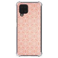 Samsung Galaxy A12 Doorzichtige Silicone Hoesje Pattern Orange - thumbnail