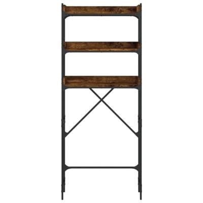 Wasmachinerek 67x25x163 cm bewerkt hout gerookt eikenkleurig