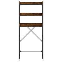 Wasmachinerek 67x25x163 cm bewerkt hout gerookt eikenkleurig - thumbnail