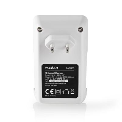 Nedis NiMH-Batterijlader AA / AAA | 1.2 V DC | 0.18 A | 1 stuks - BACH05 BACH05