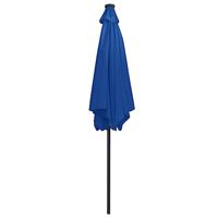 Parasol met LED-verlichting en aluminium paal 300 cm azuurblauw - thumbnail