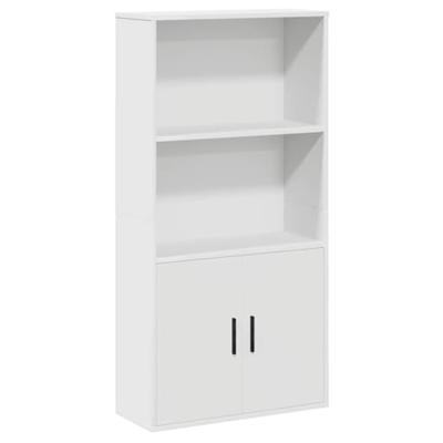 Boekenkast 60x24x120 cm bewerkt hout wit