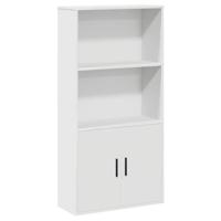Boekenkast 60x24x120 cm bewerkt hout wit - thumbnail
