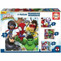 4 progressieve puzzels Spidey & His Amazing Friends - EDUCA meerkleurig - thumbnail