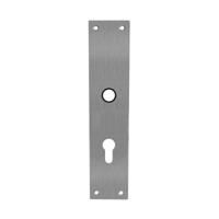 Schild renovatie rechthoekig 250 x 55mm x 2mm profielcilindergat 72mm RVS - thumbnail