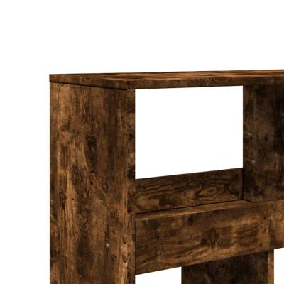Boekenkast 100x33x125,5 cm bewerkt hout gerookt eikenkleurig - thumbnail