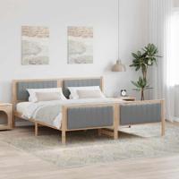 Bedframe Bruin en lichtgrijs 180 x 200 cm Massief grenenhout - thumbnail