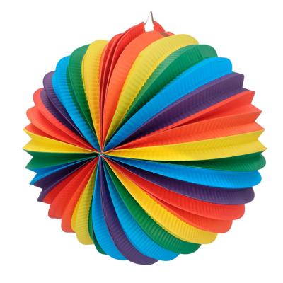 Boland Papieren ballonlampion rainbow ø25cm