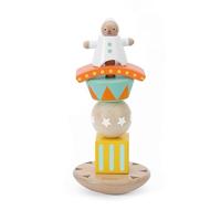 Classic World world houten stapel en balansspel clown, 6dlg. - thumbnail