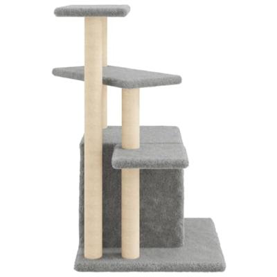 Kattenmeubel met sisal krabpalen 83,5 cm lichtgrijs - thumbnail