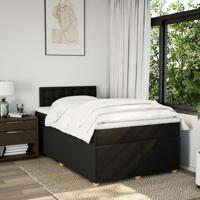 Boxspring met matras stof zwart 120x200 cm - thumbnail