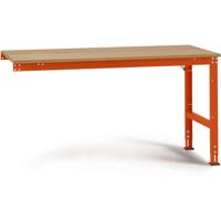 Manuflex AU6085.2001 Werk aanschuiftafel universele standaard met multiplex plaat, bxdxh = 1750 x 800 x 760-870 mm Rood-oranje (RAL 2001) - thumbnail