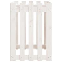 Plantenbak verhoogd hekontwerp 100x50x70 cm grenenhout wit - thumbnail