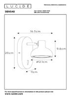 Lucide SENSAS Bedlamp 1xGU10 (ES111) - Zwart - thumbnail