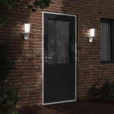 VidaXL Buitenwandlamp met sensor roestvrij staal zilverkleurig VidaXL Buitenwandlamp met sensor roestvrij staal zilverkleurig