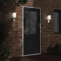 VidaXL Buitenwandlamp met sensor roestvrij staal zilverkleurig - thumbnail