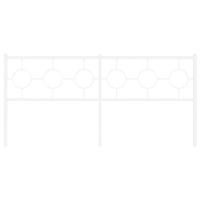 Hoofdbord 180 cm metaal wit - thumbnail