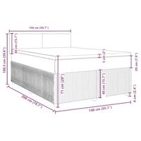 Boxspring met matras fluweel lichtgrijs 140x200 cm - thumbnail
