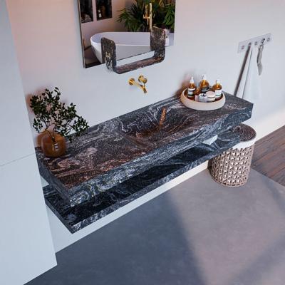 MONDIAZ ALAN-DLUX 150cm planchet Lava. Vrijhangende wastafel CLOUD midden zonder kraangat, kleur Lava. MONDIAZ ALAN-DLUX 150cm planchet Lava. Vrijhangende wastafel CLOUD midden zonder kraangat, kleur Lava.