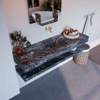 MONDIAZ ALAN-DLUX 150cm planchet Lava. Vrijhangende wastafel CLOUD midden zonder kraangat, kleur Lava. - thumbnail