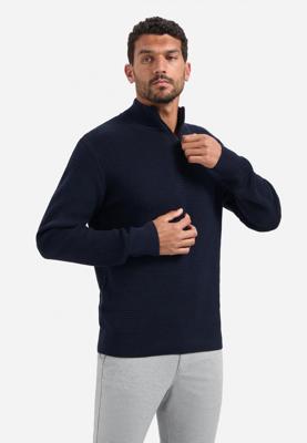 No- Excess Pullover Half Zipper 2 Coloured Melange. 29230904s Trui 078 Night