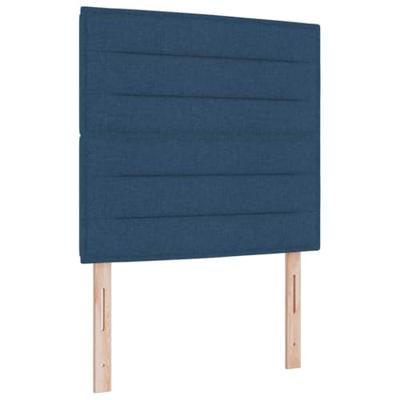 Bedframe met hoofdeinde Blauw 100 x 200 cm Stof