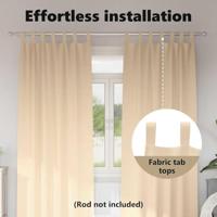 VidaXL Zwart-out gordijnen met ringen 2 pcs crème 260 x 140 cm - thumbnail