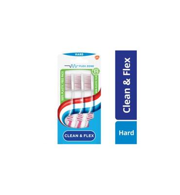 Aquafresh Clean & Flex Tandenborstel Hard - 2+1 gratis in 100% plasticvrije verpakking