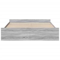 Bedframe met lades bewerkt hout grijs sonoma eiken 180x200 cm - thumbnail