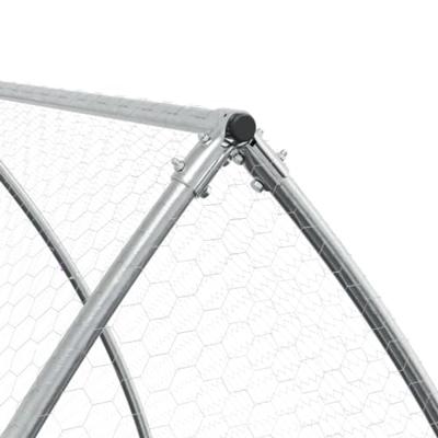 VidaXL Konijnenhok 600x105x120 cm gegalvaniseerd staal zilverkleurig