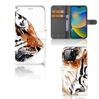 Hoesje iPhone 14 Pro Max Watercolor Tiger - thumbnail
