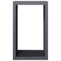 Haardhoutrek 60x40x100 cm staal antracietkleurig - thumbnail