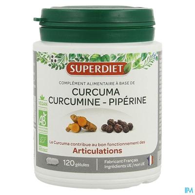 Superdiet Curcuma Curcumine Piperine Caps 120