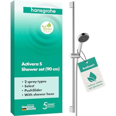 hansgrohe Activera S doucheset 95 - 2jet - EcoSmart - met glijstang 90cm - chroom 28046000 hansgrohe Activera S doucheset 95 - 2jet - EcoSmart - met glijstang 90cm - chroom 28046000
