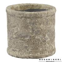 Solange Cream ceramic round pot S - thumbnail