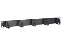 DSI 1U 19 inch metalen kabelgoot 5 haken - DS-1904 kabelmanagement - thumbnail