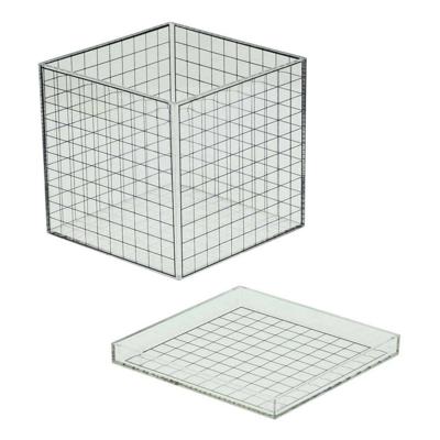 Transparante 3D Rasterkubus - 10x10x10 cm