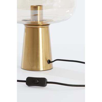 Light & Living Tafellamp 'Misty' 30cm, kleur Amber/Goud