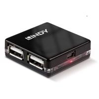 LINDY 42742 42742 USB-hub 4 poorten USB-A USB 2.0 480 MBit/s Zwart - thumbnail