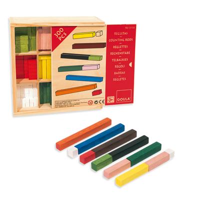 Jumbo goula - rekenstaafjes 10x10 in houten doos Jumbo goula - rekenstaafjes 10x10 in houten doos