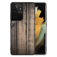 Samsung Galaxy S21 Ultra Houten Print Telefoonhoesje Steigerhout - thumbnail