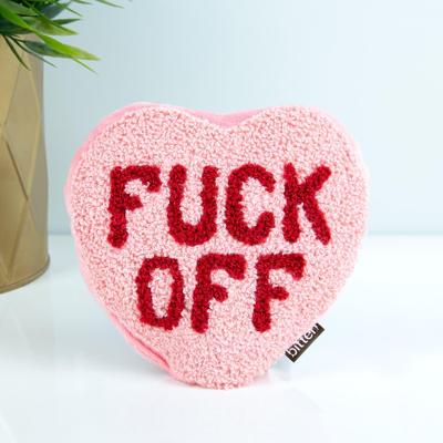 Fuck Off hart warmtekussen - Klein