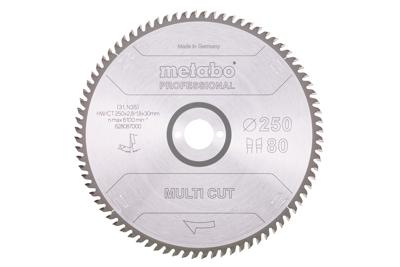 Metabo Accessoires Cirkelzaagblad HW/CT Ø 250x30, 80 WZ - 628087000 Metabo Accessoires Cirkelzaagblad HW/CT Ø 250x30, 80 WZ - 628087000