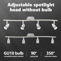 VidaXL Plafondspot met schijnwerpers nikkel 27 x 10 x 12 cm metaal - thumbnail