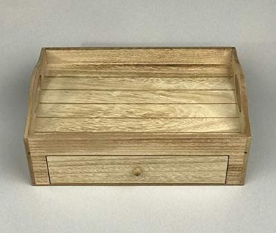 Theedoos met zeven vakken van hout, bruin (B/H/D) 30x11x20 cm