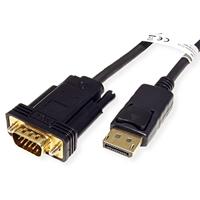ROLINE Kabel DisplayPort-VGA, DP ST - VGA ST, zwart, 5 m - thumbnail