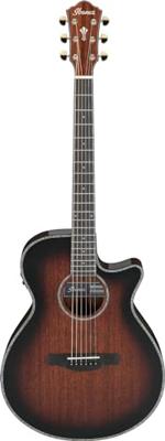 Ibanez AEG74 Mahogany Sunburst High Gloss elektrisch-akoestische westerngitaar - thumbnail